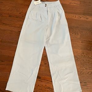 Cider Light Blue Wide Leg Pants
